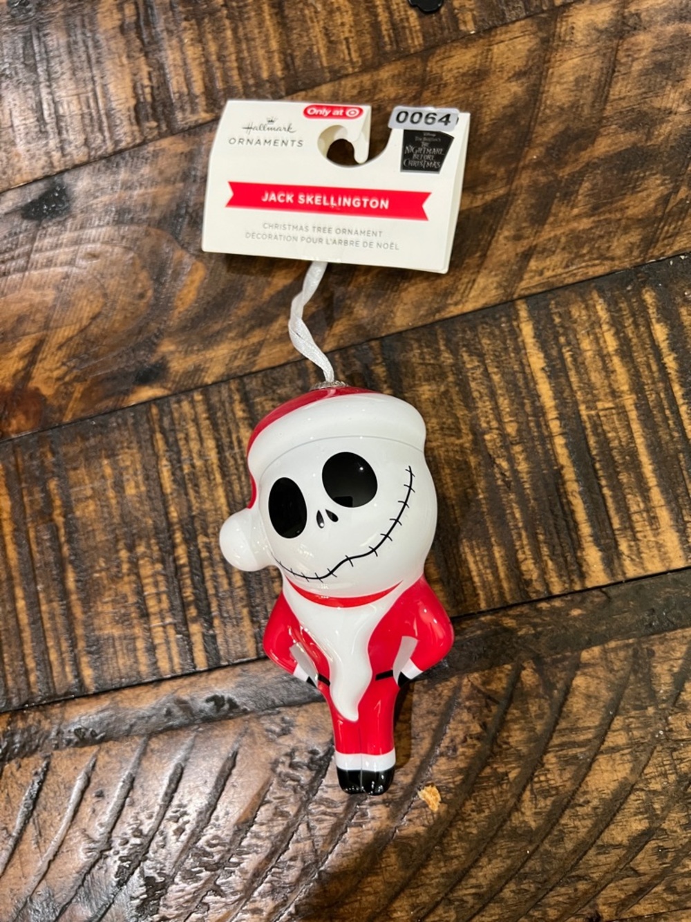Hallmark Jack Skellington Santa Ornament in White and Red